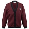 Cardigan (Sizes 87 & 97) - maroon/black